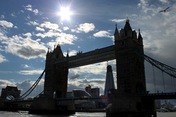 Bridge over the river on a clear day