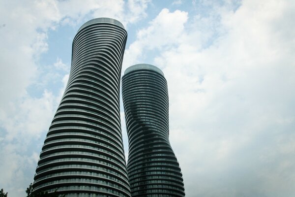 Beautiful houses against the sky