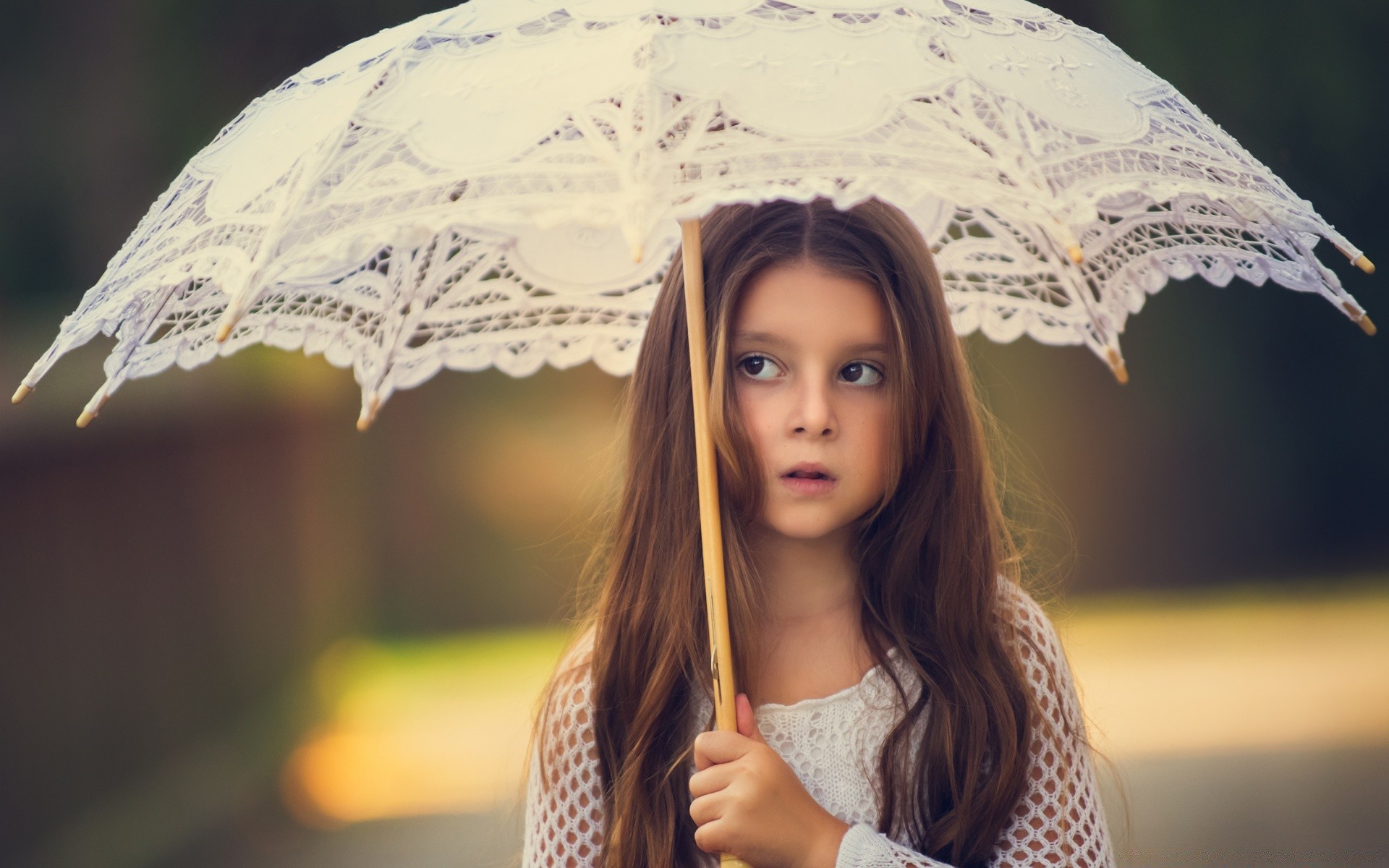 crianças guarda-chuva moda bonita mulher