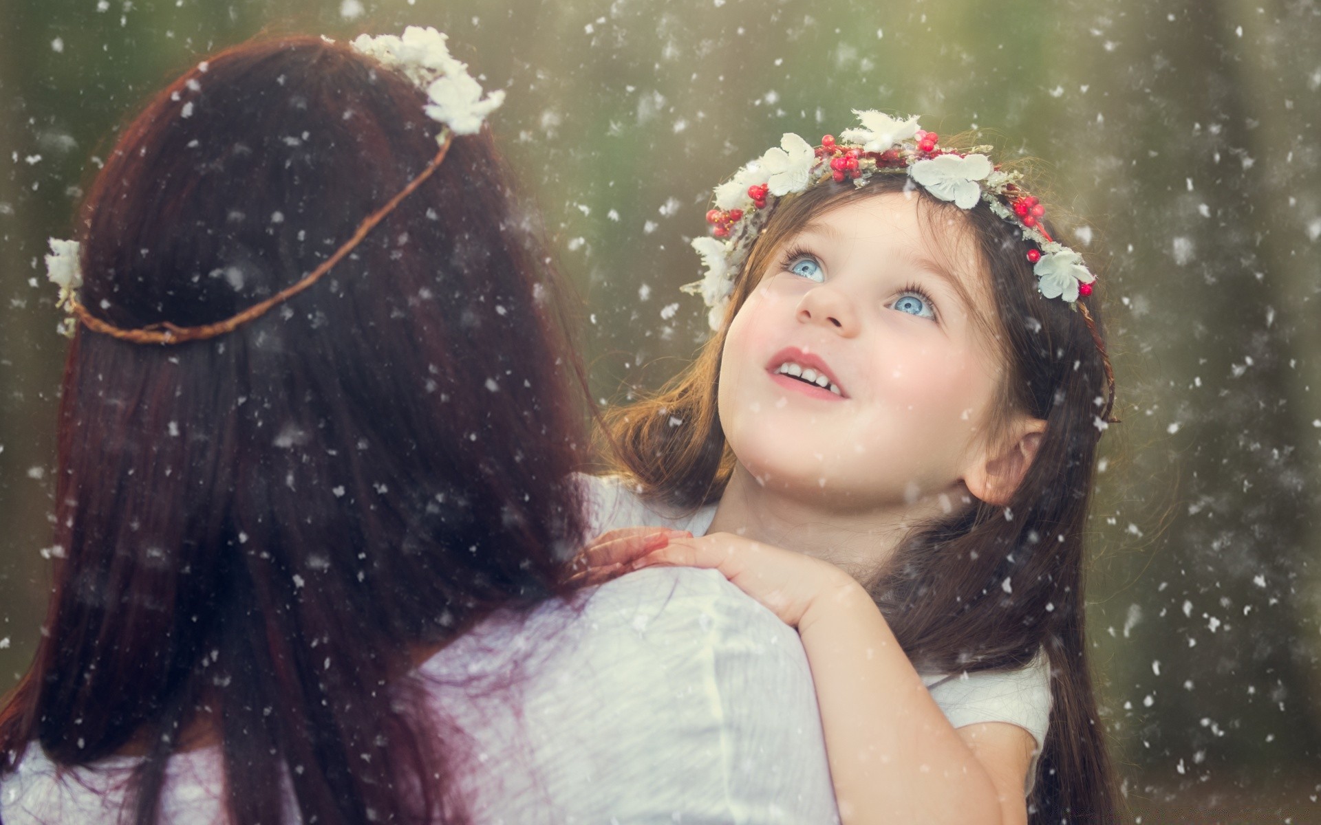 kinder mädchen kind frau ein porträt wasser erwachsener nass regen winter weihnachten