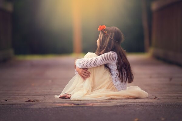 Bambina in attesa di un miracolo