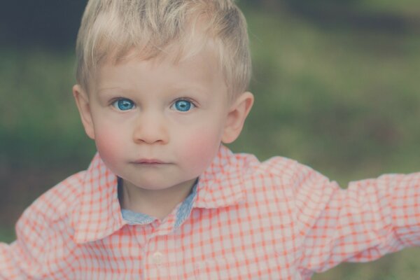 Mignon bébé avec des yeux célestes