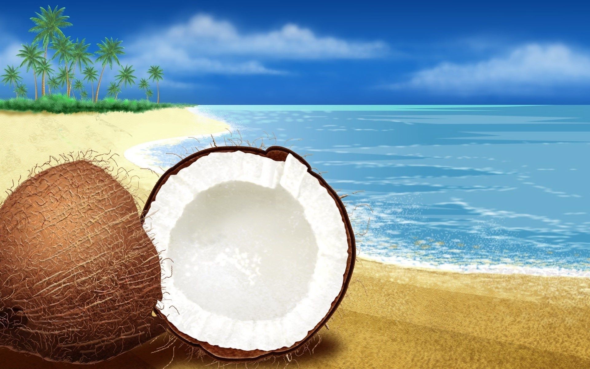 sea and ocean coconut tropical beach sand seashore sea vacation ocean relaxation summer nature sky water travel island exotic resort paradise palm