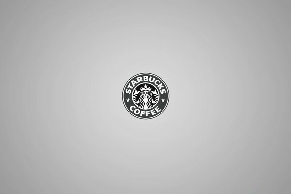 Starbucks-Logo auf grauem Hintergrund