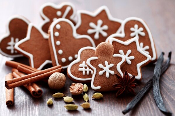 Lebkuchen in verschiedenen Formen