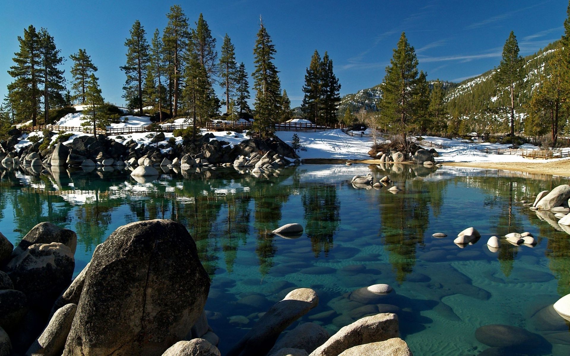 lake water snow reflection outdoors travel mountain scenic nature tree daylight wood landscape