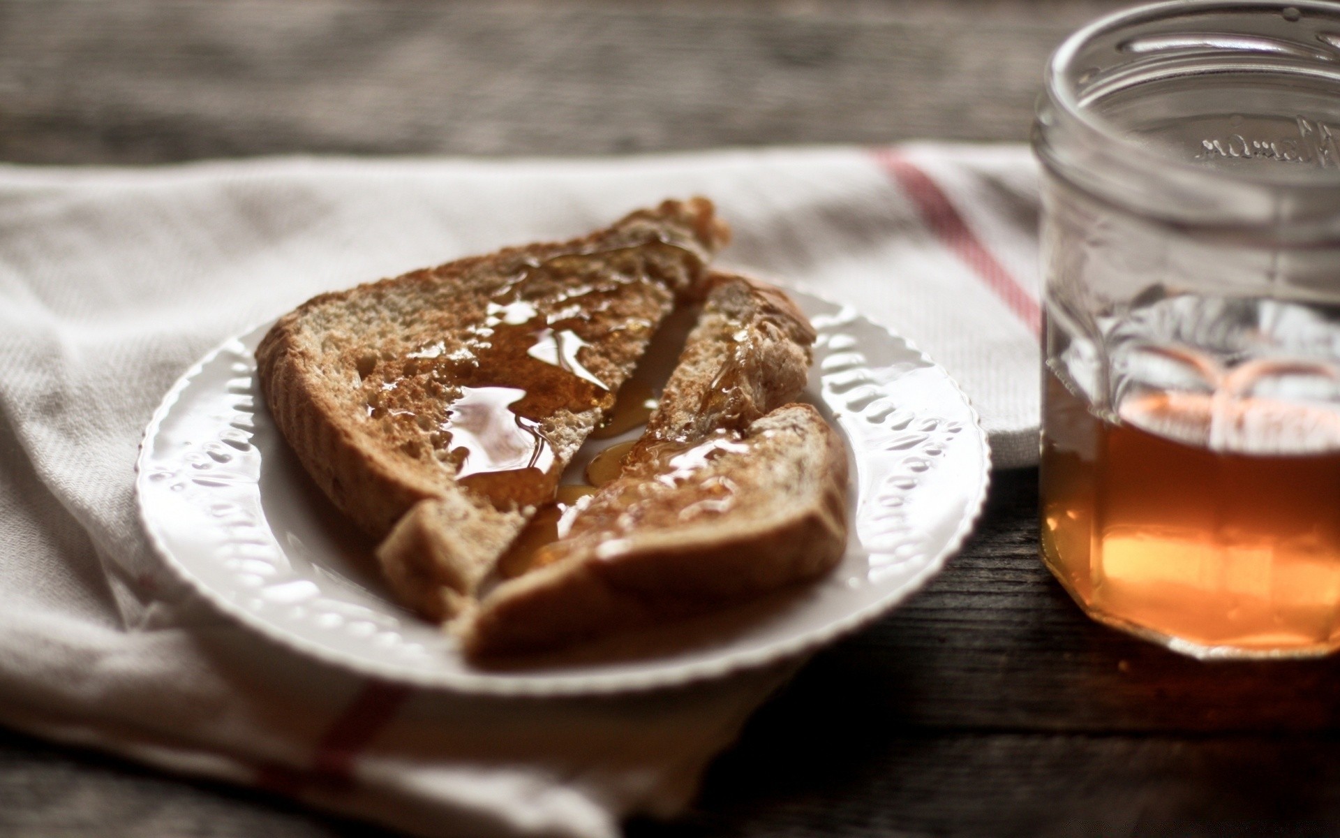 colazione cibo bere delizioso legno vetro tavolo dolce miele