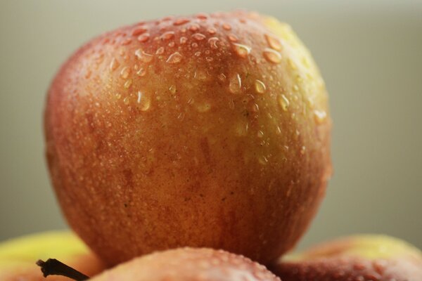 Manzana deliciosa húmeda roja