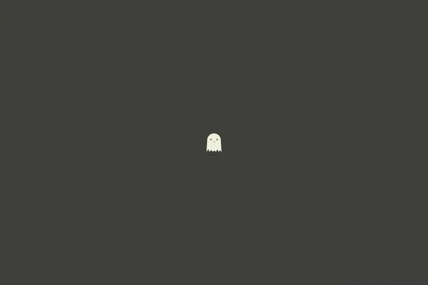 Imagem minimalista do fantasma branco