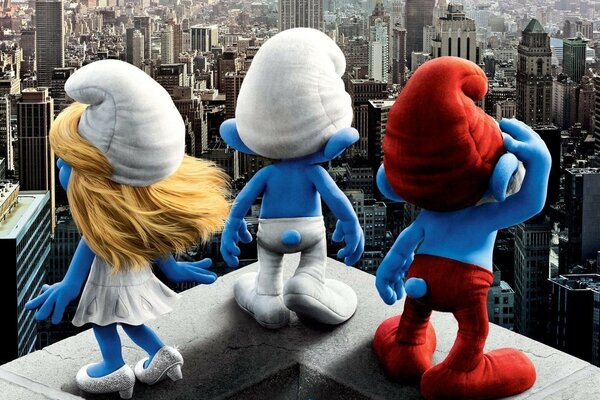 Smurfs in the big city art