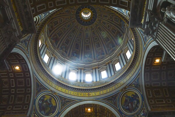 Ceilings inside churches and temples