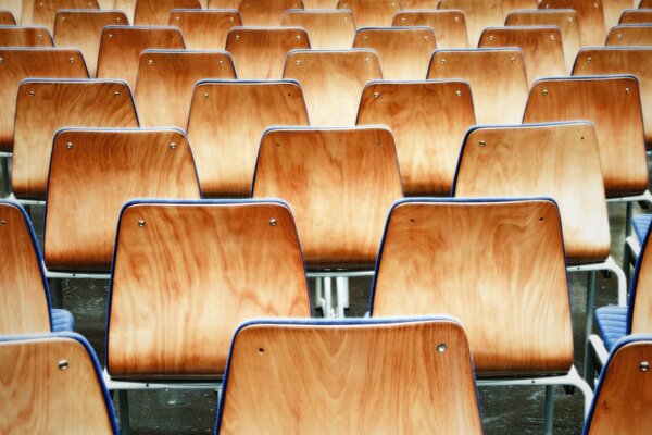 Empty chairs in the cinema