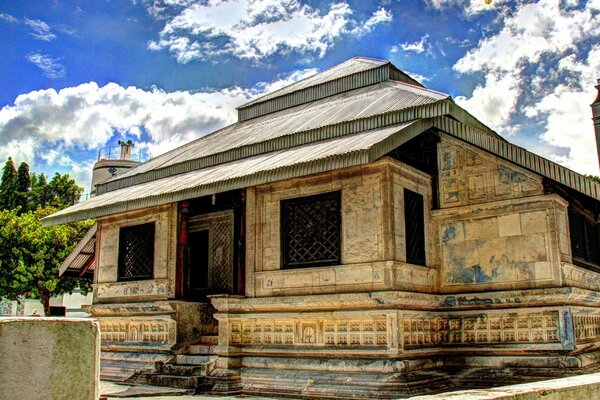 Old house under the sky