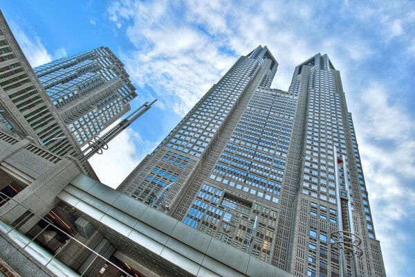 Megalopolis architecture, skyscrapers by day