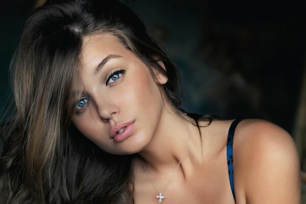 Beautiful girl with dark hair