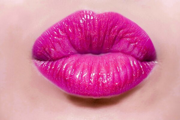 Gorgeous photo of pink lips