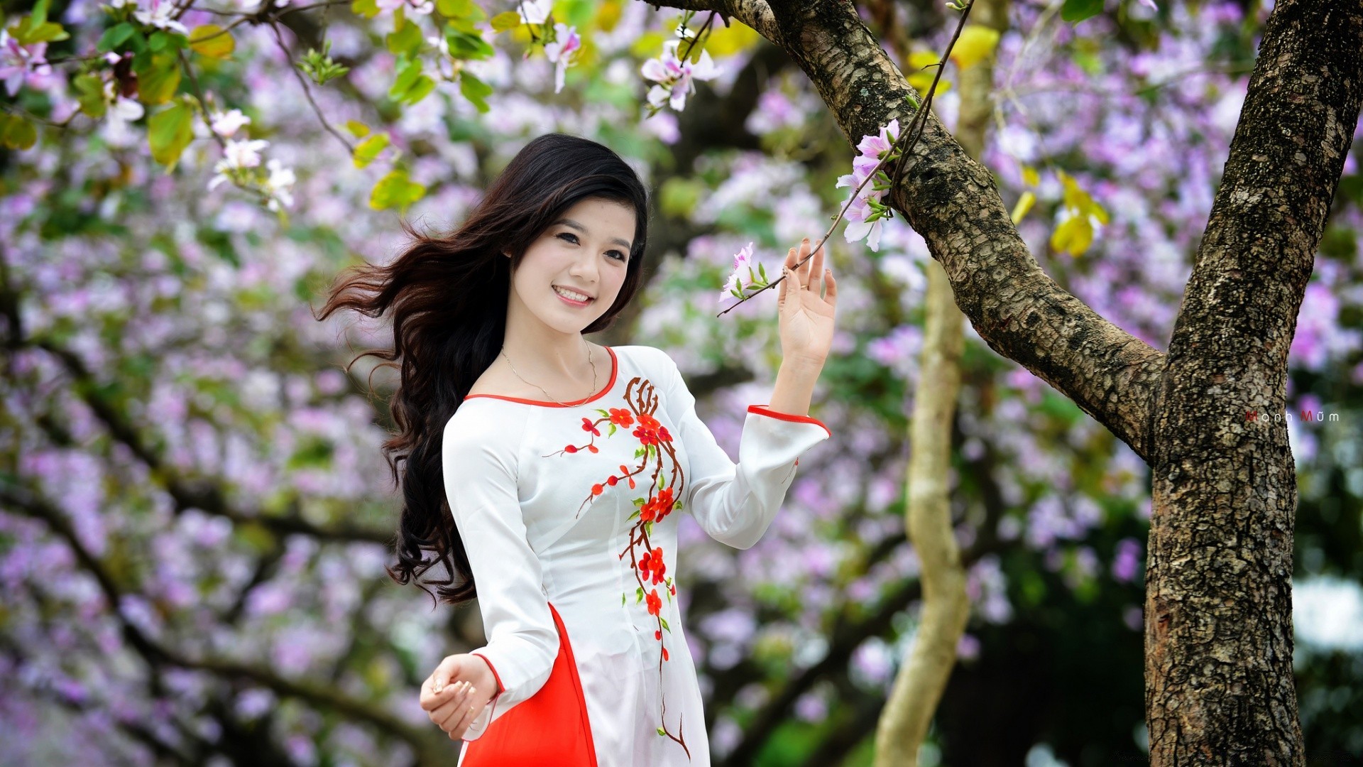 the other girls flower nature tree park beautiful garden summer outdoors girl flora young outside leaf portrait cherry