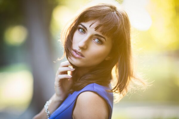 Portrait of a beautiful fashionable girl