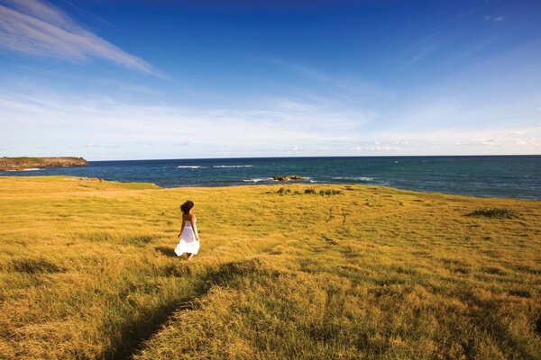 Photo of a girl in an open-air field