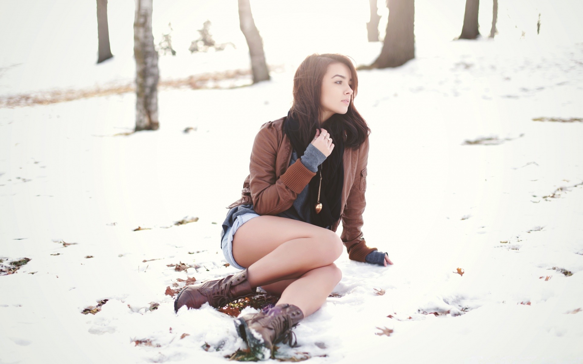 outras garotas adulto menina mulher neve inverno praia sozinho ao ar livre retrato vestir