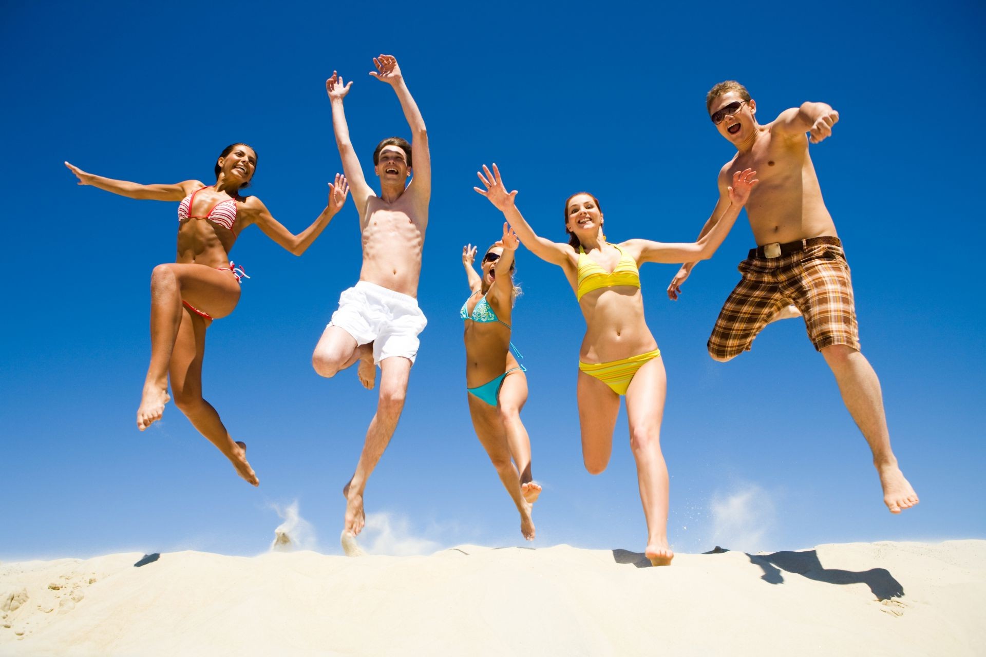 house and comfort fun leisure woman man joy enjoyment motion beach sand summer action adult carefree happiness sky