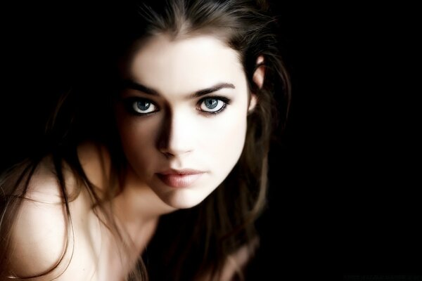 Beautiful girl with green eyes