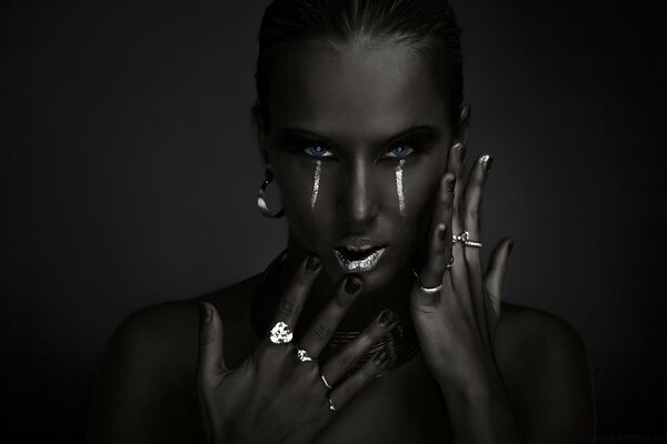 Dark beautiful girl model