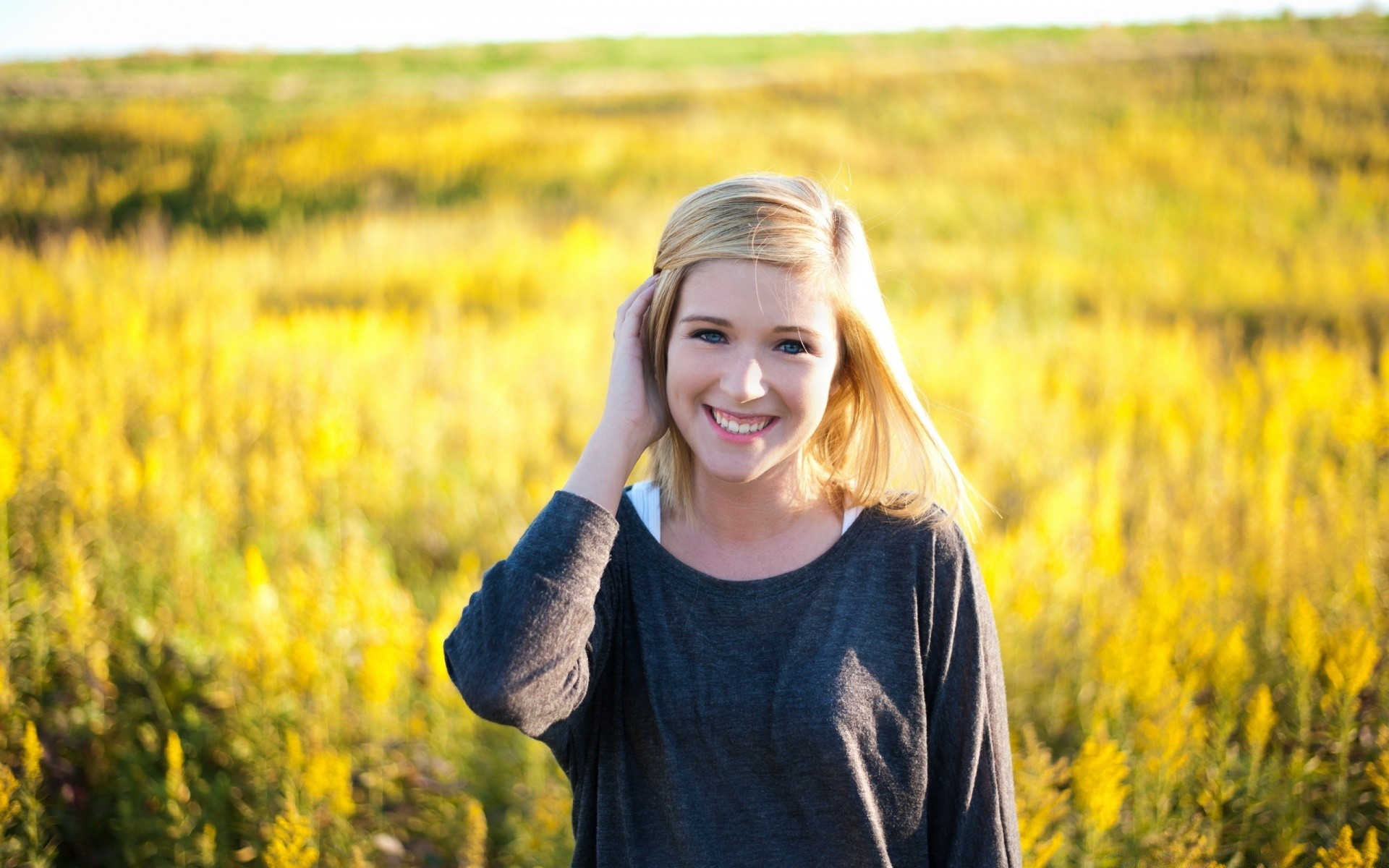 the other girls nature field outdoors summer countryside hayfield fair weather grass fall landscape outside rural sun beautiful leisure