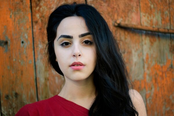 Retrato de una chica con el pelo negro