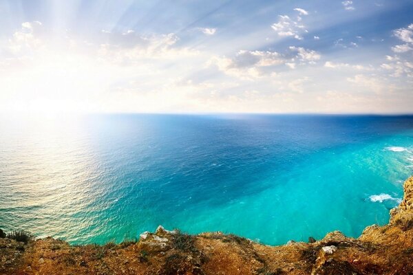 Spectacular sea view from the cliff