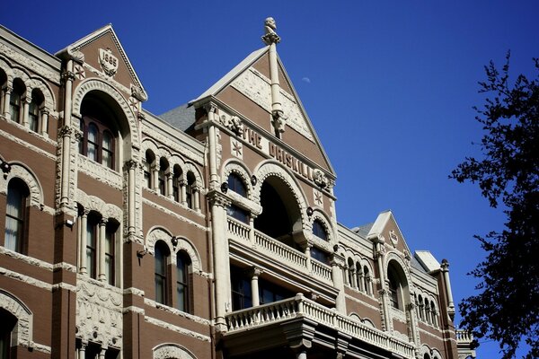 An old hotel with elegant patterns