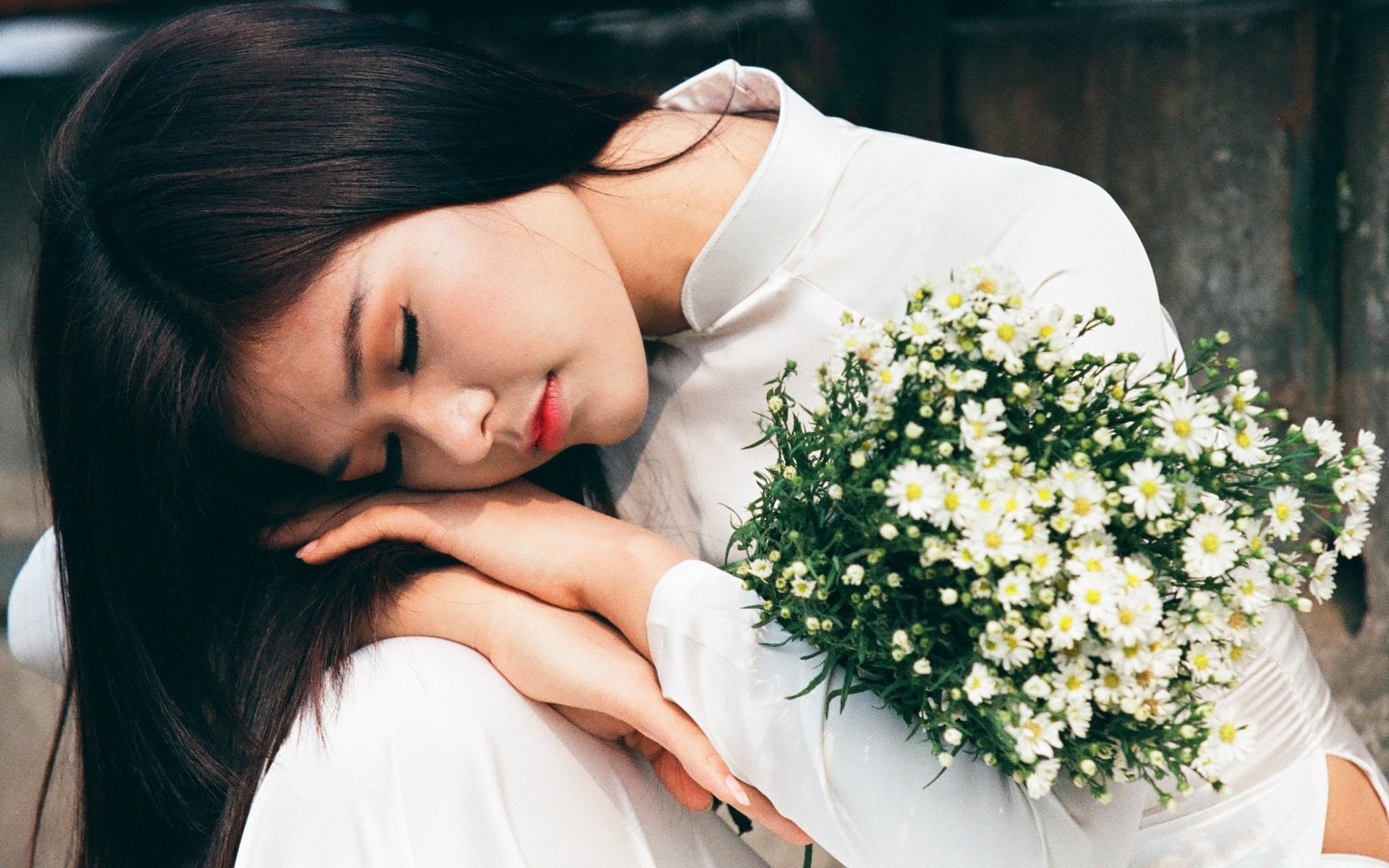 otras chicas flor mujer chica retrato relajación hermosa verano naturaleza boda ramo amor