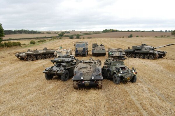 On Earth equipment, military tanks