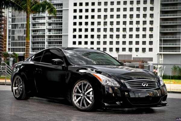 Beautiful car parked at the house