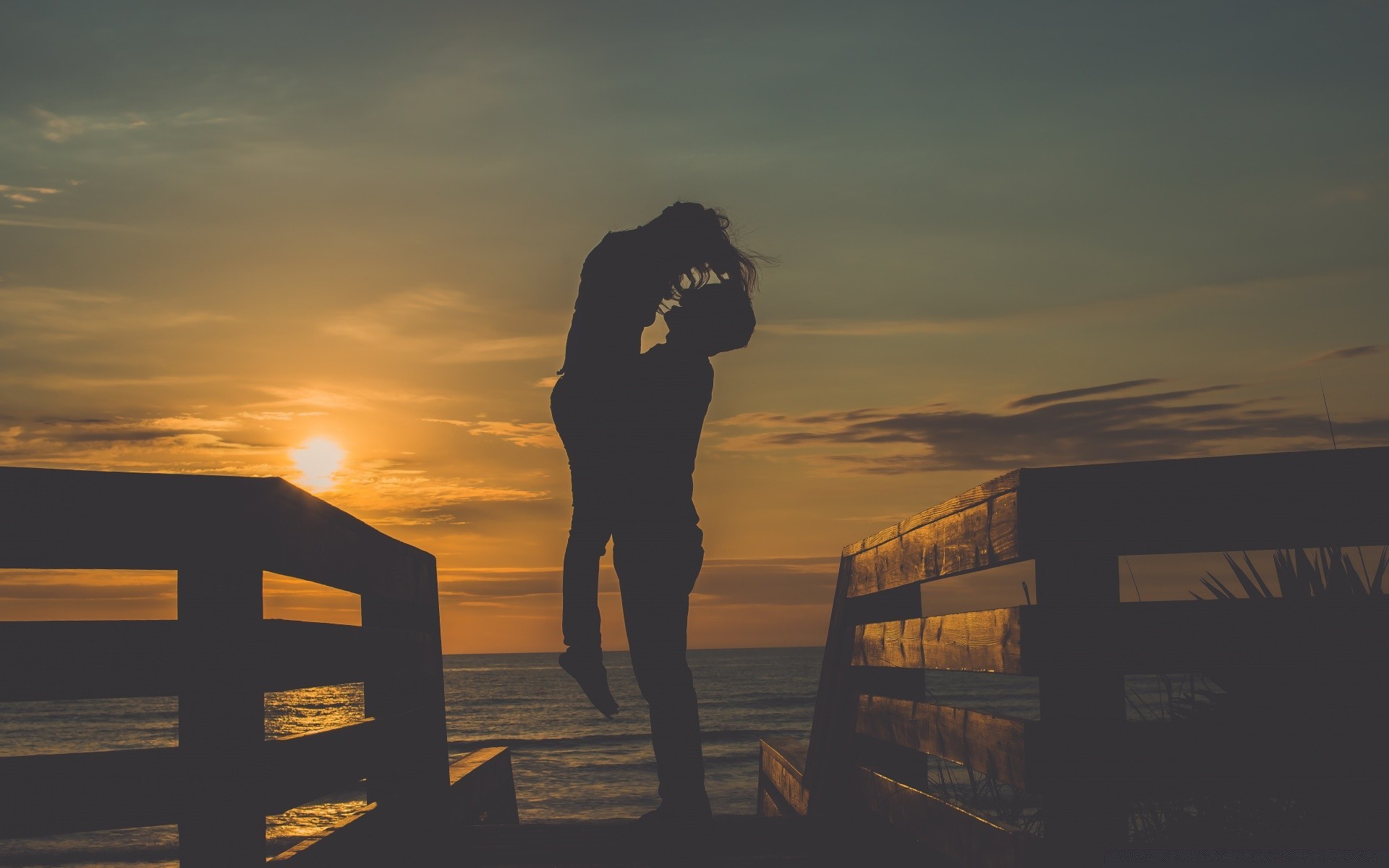 hearts sunset dawn dusk silhouette landscape outdoors sun evening sky backlit water light beach one