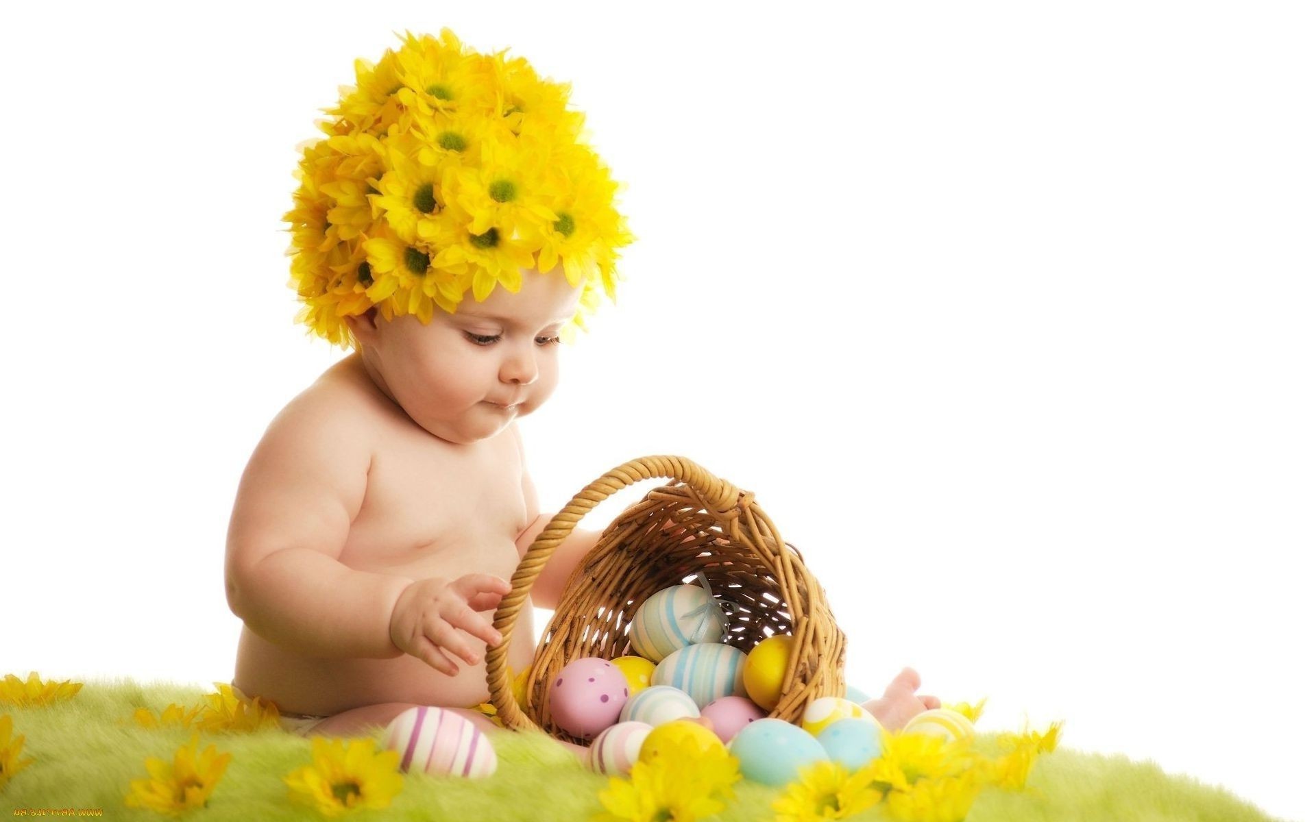 bébés enfant petit mignon nature pâques plaisir fleur enfant été