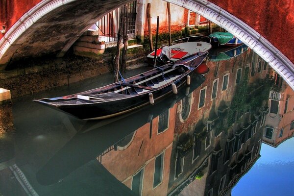 Boat on the water channel