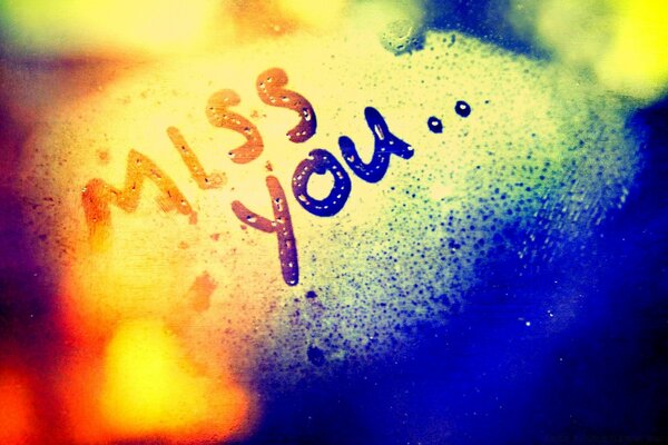 Miss you жарқын бұлыңғыр фонда