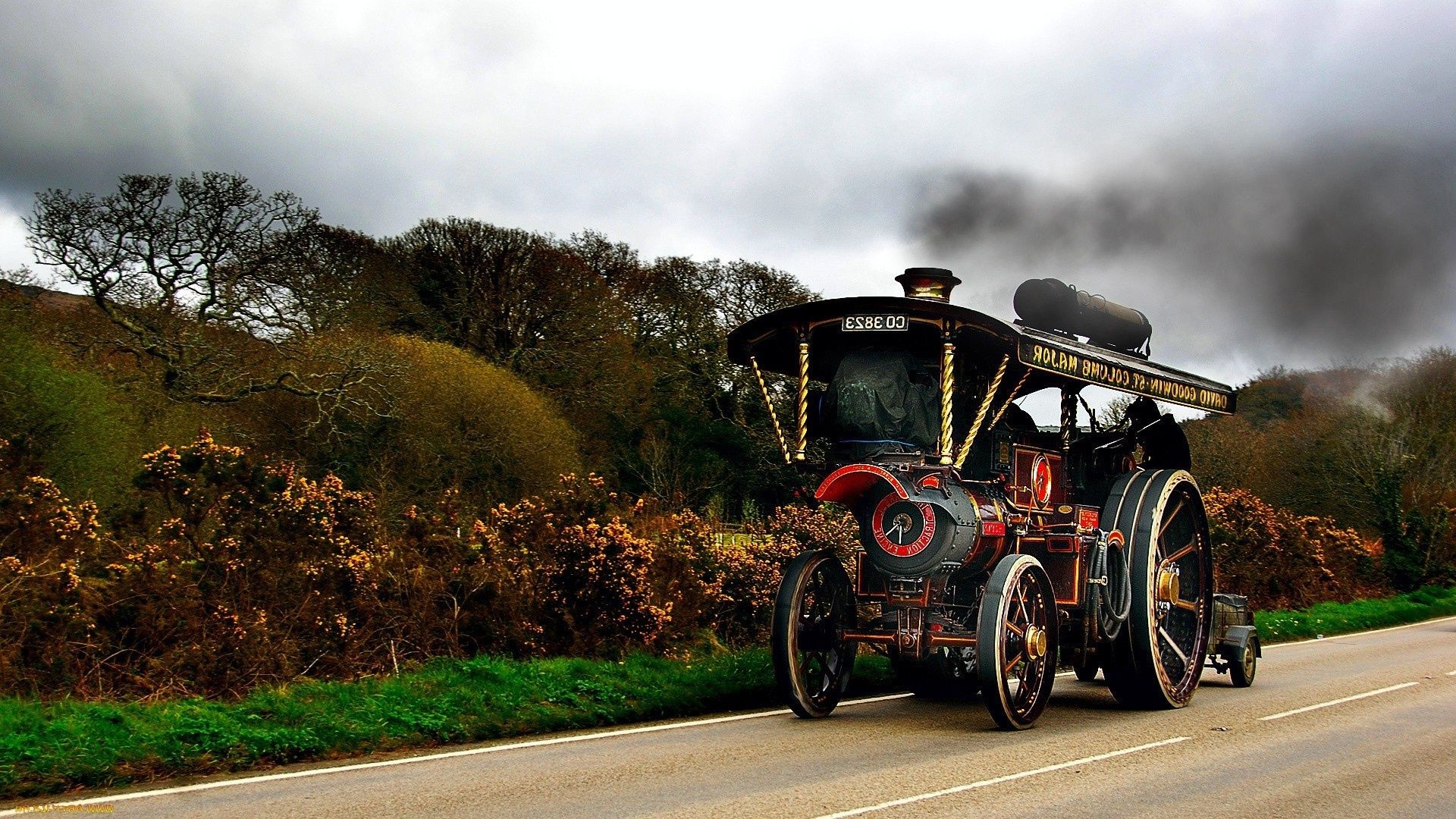 creative transportation system road vehicle landscape tree outdoors