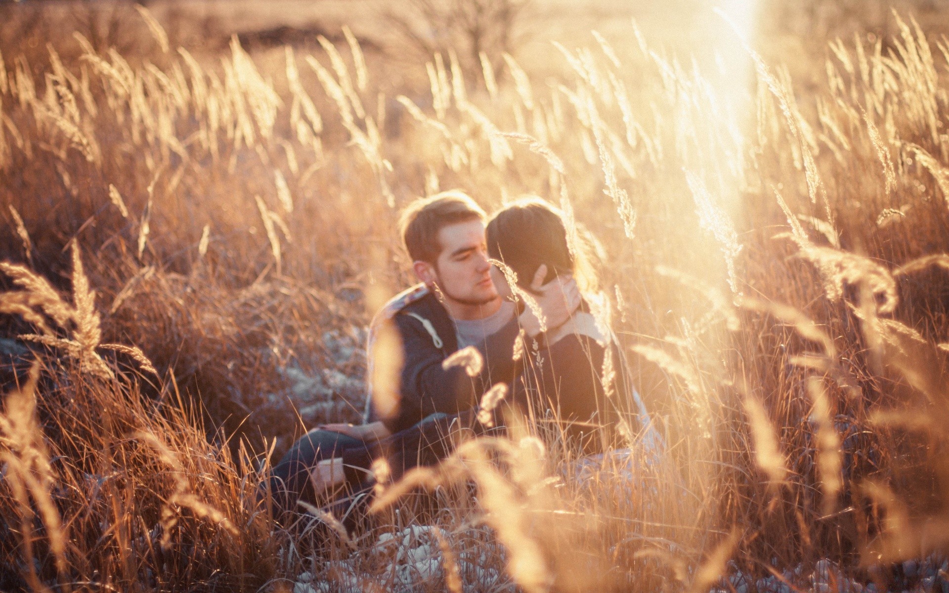 corazones al aire libre adulto trigo hombre dos naturaleza cereales