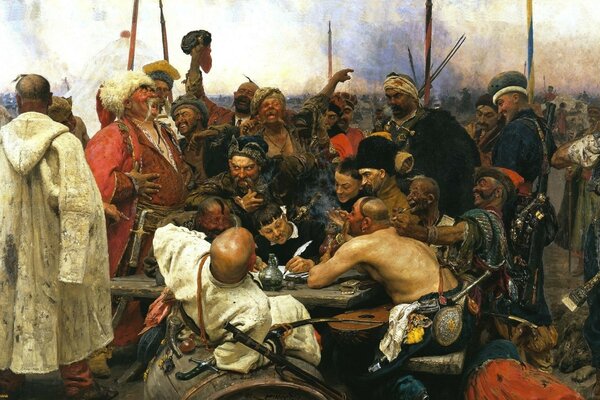 Pintura de cossacos ou Zaporozhye Repin