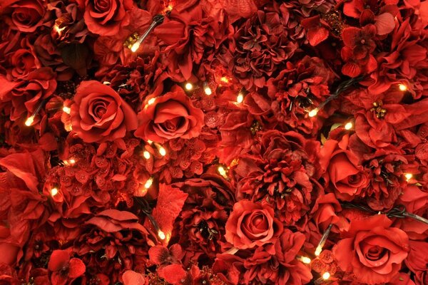 Rosas románticas para un ambiente festivo