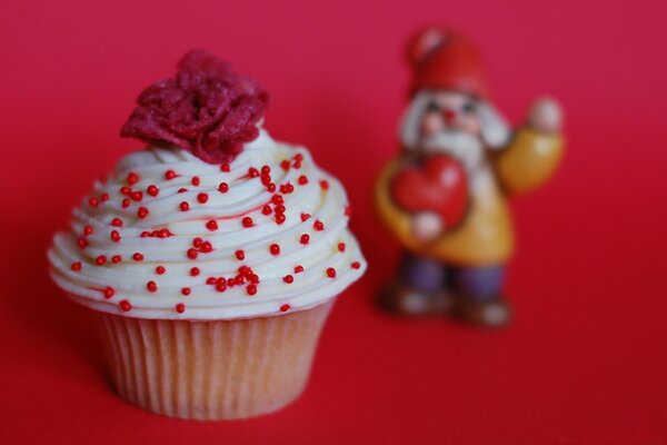 Corazones, pastel de chocolate dulce