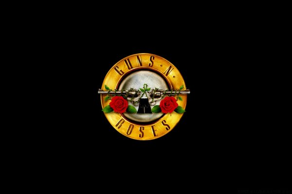 Logo della band Guns And Roses su sfondo nero