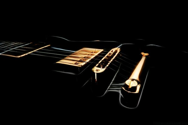 Musical instrument on a dark background