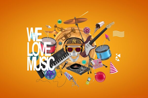 Illustration we love music