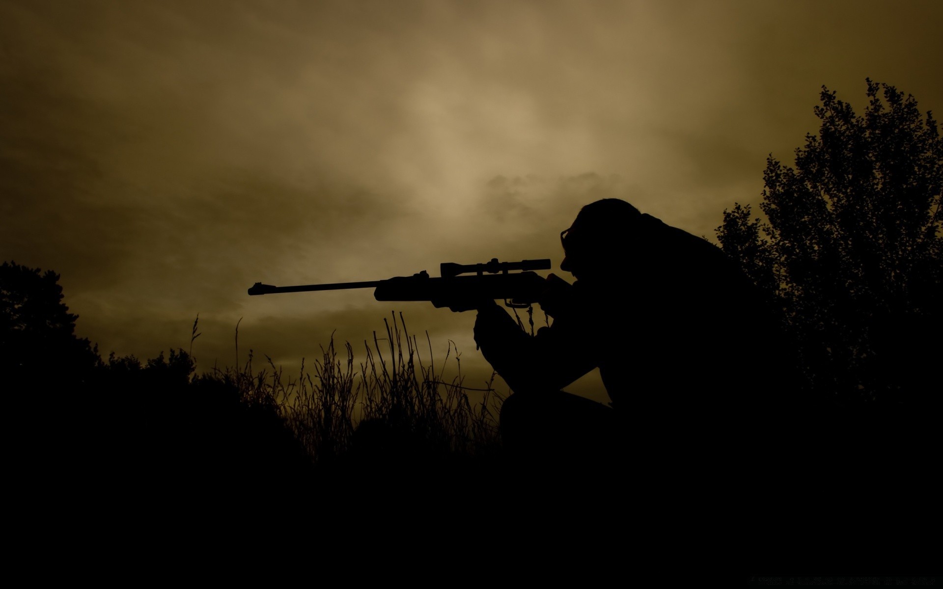 infanterie pistolet arme silhouette fusil coucher de soleil guerre rétro-éclairé militaire armée soldat un paysage ciel fumée soir