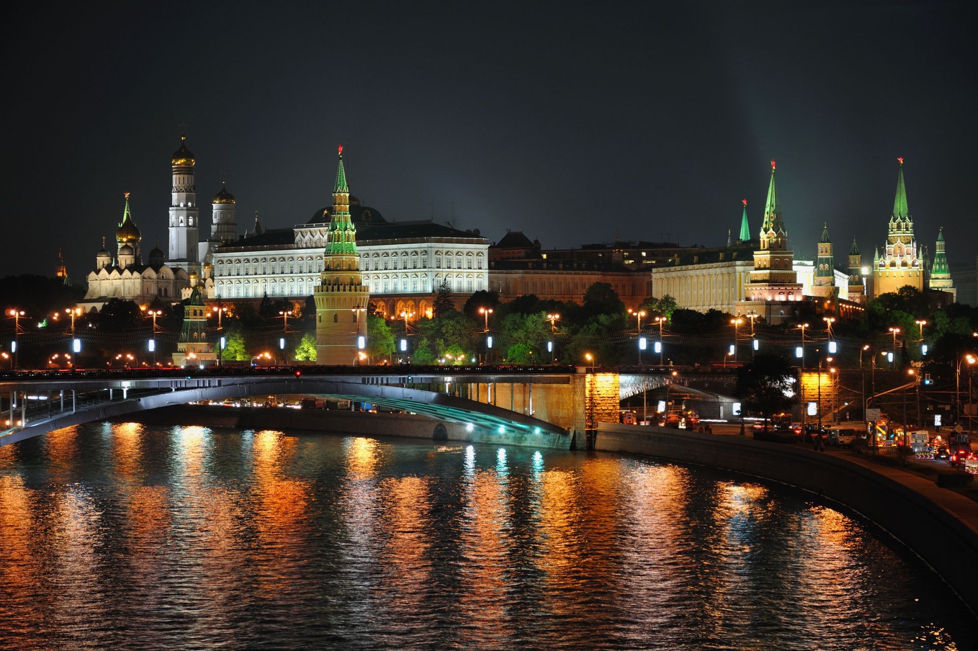 city river architecture travel water bridge dusk illuminated evening sky cityscape building sunset reflection outdoors kremlin skyline urban