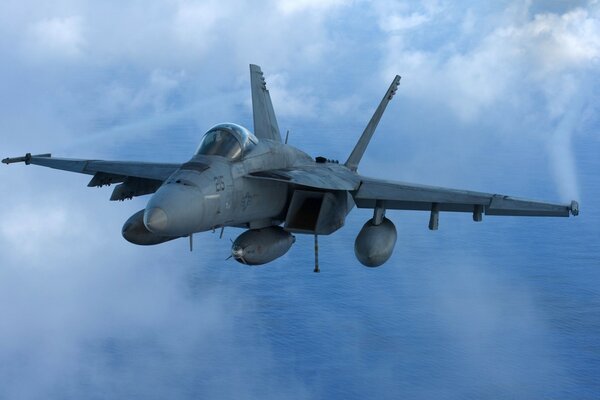 Avión militar volando en el cielo