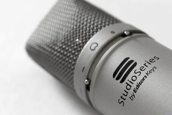 Professional grey microphone for singing